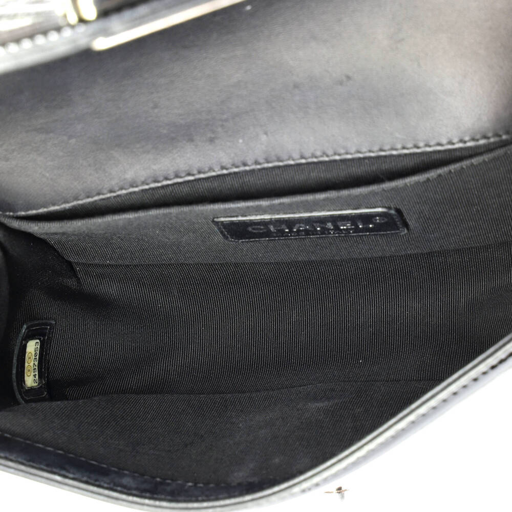 Chanel Small Boy Flap Bag Chevron Patent with Glitter PVC - Picture 5 of 7